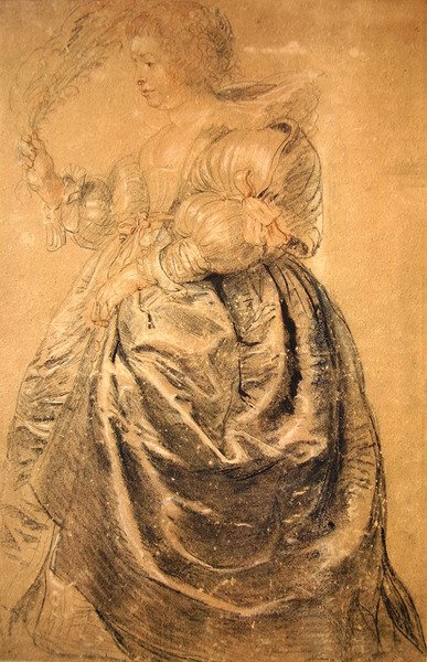 Frau mit einem Fächer von Peter Paul Rubens